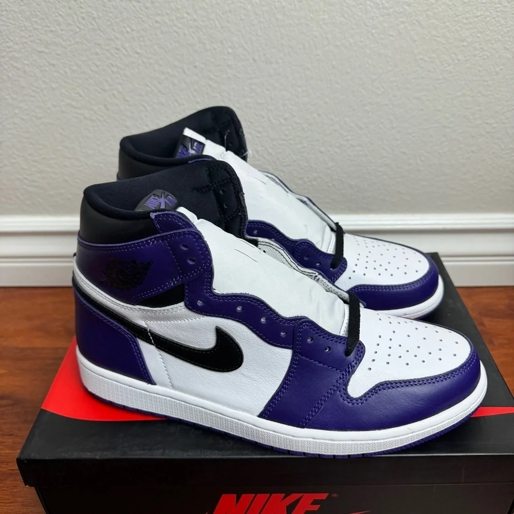 Jordan 1 Retro High Court Purple White Size 11